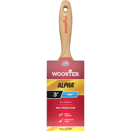 Wooster 3" Varnish Firm, Micro Tip Bristle, Paint Brush, Wood Handle 4233-3